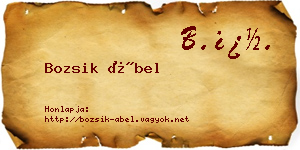 Bozsik Ábel névjegykártya